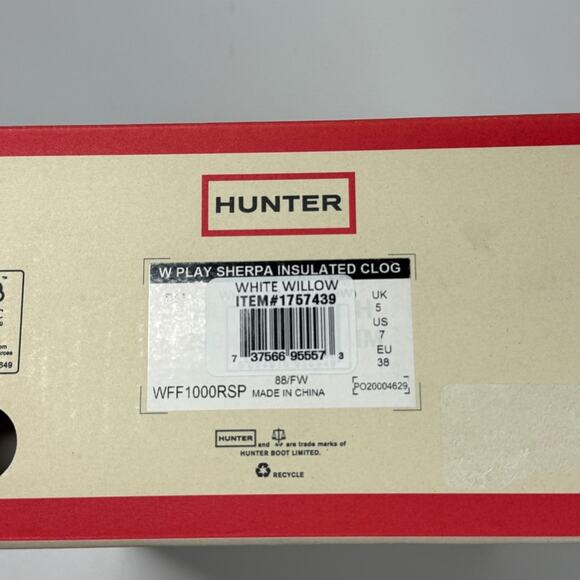 NIB •Hunter Women's Play Clog Size: 7 - Picture 8 of 8